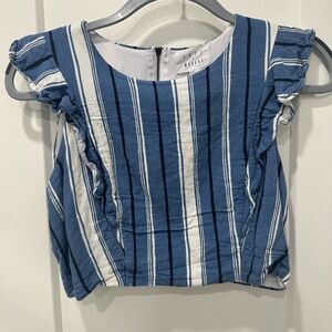 Lost + Wander Stripped Cropped Blouse
